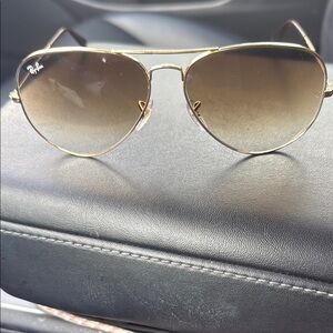 Ray-Ban Gold Aviator Sunglasses